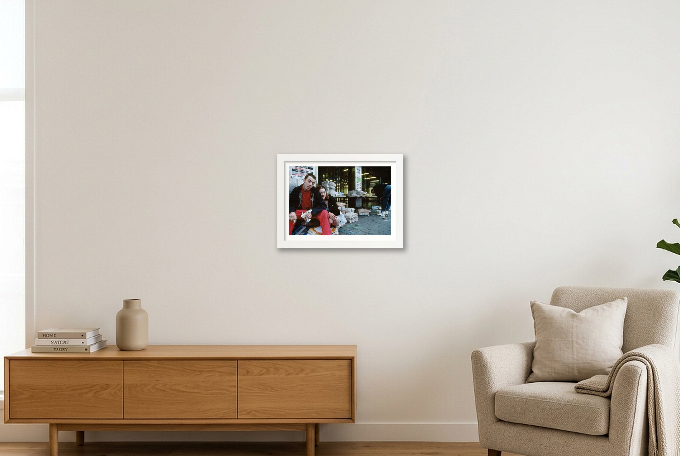 Brixton 6.30AM — A4 (30×21cm, 12×8") White Frame