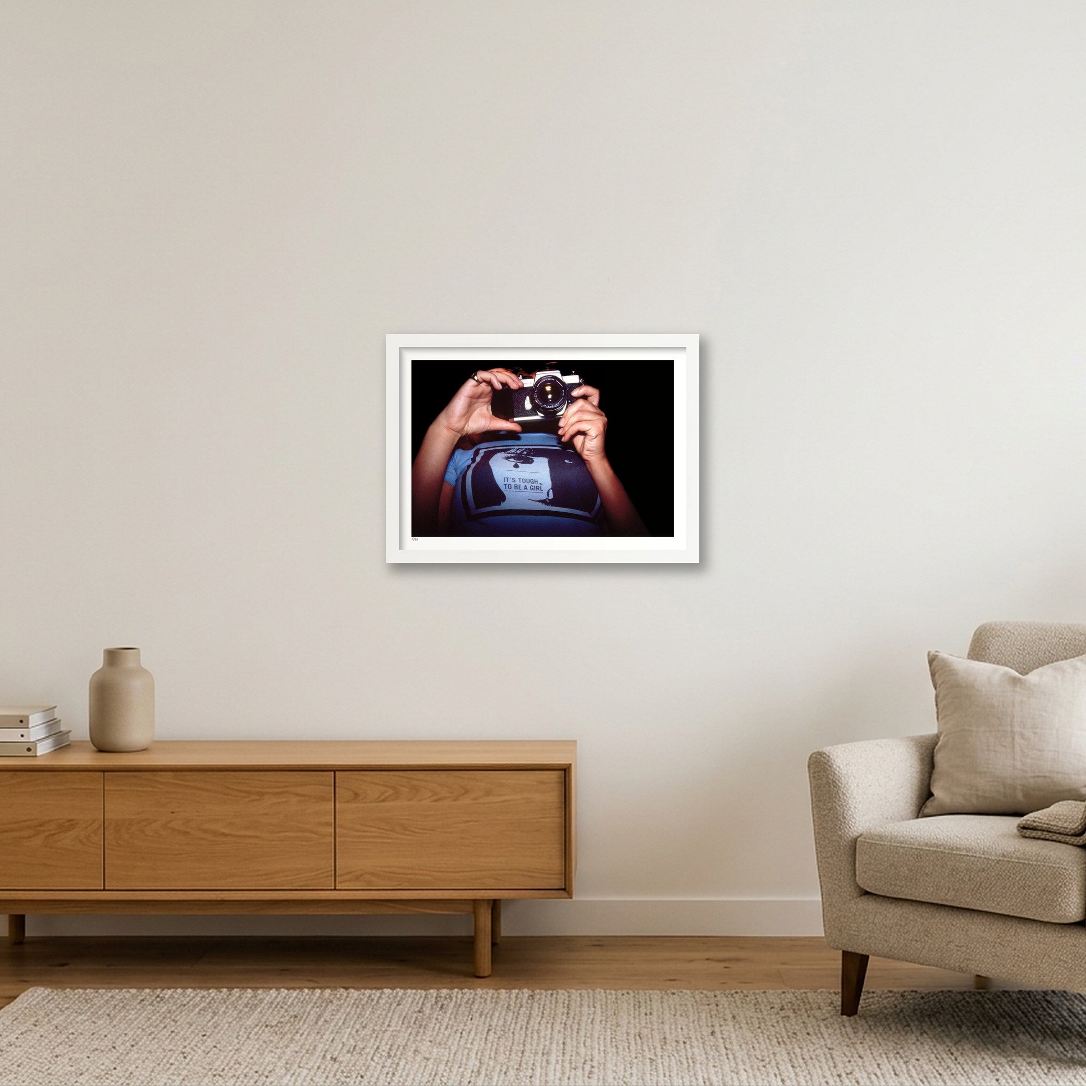It's tough to be a girl — A3 (42×30cm, 17×12") White Frame