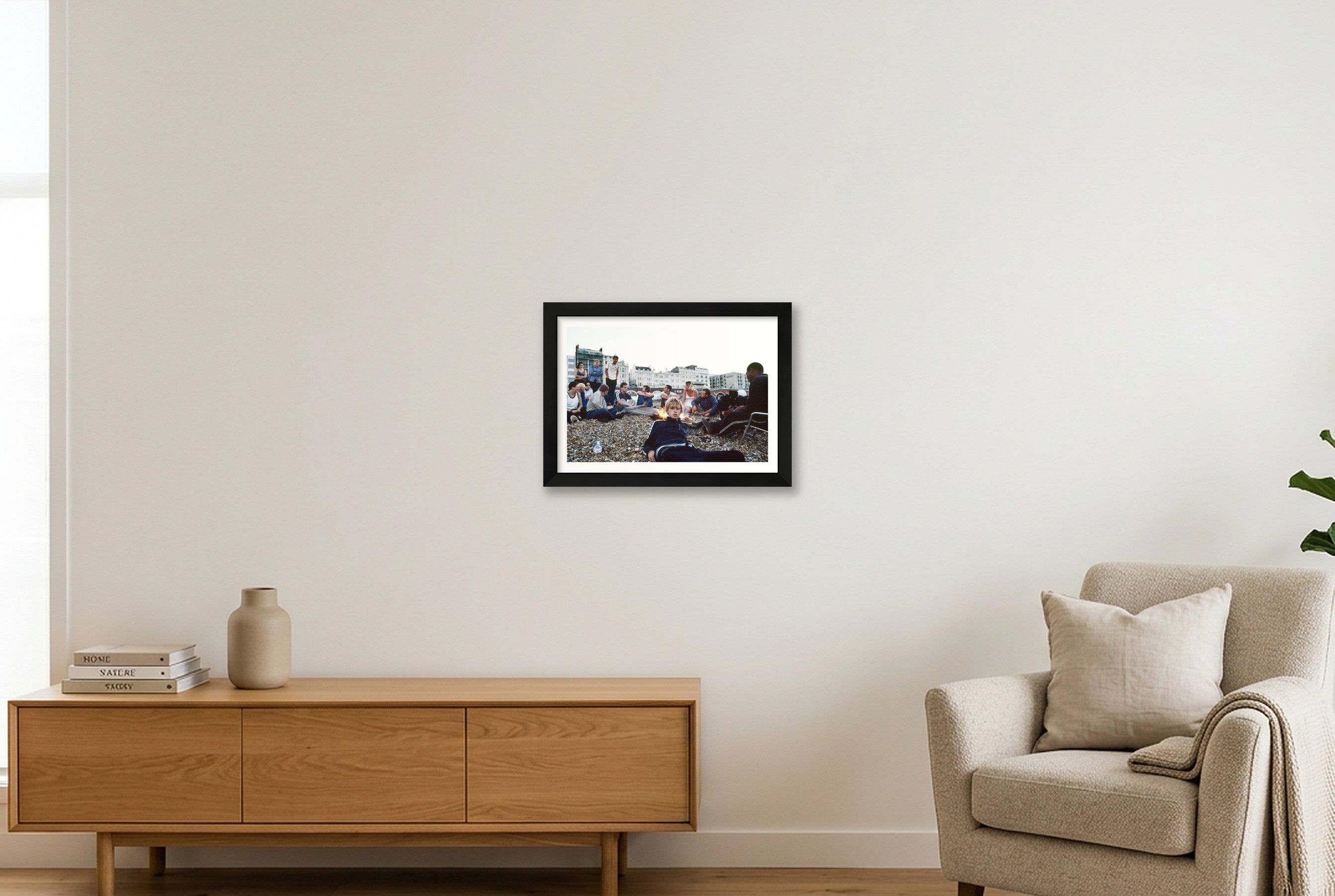 Brighton 5.30AM — A4 (30×21cm, 12×8") Black Frame