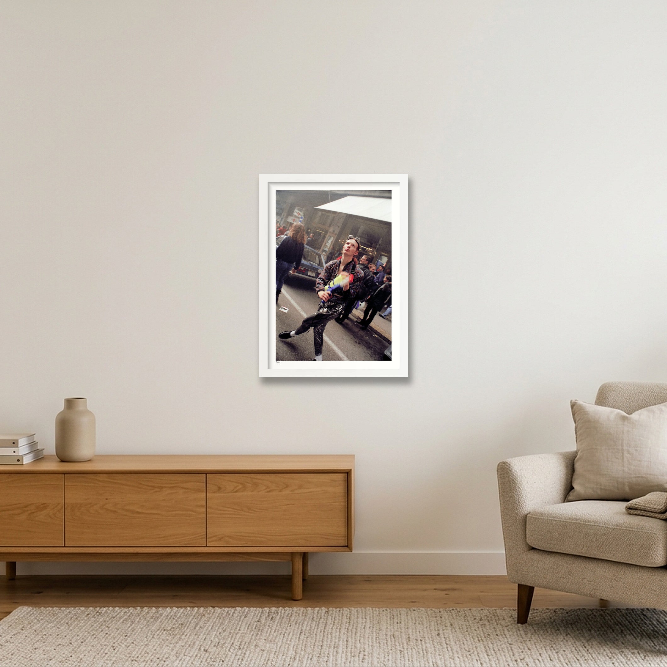 Streetparade 1992 #2 — A3 (30×42cm, 12×17") White Frame