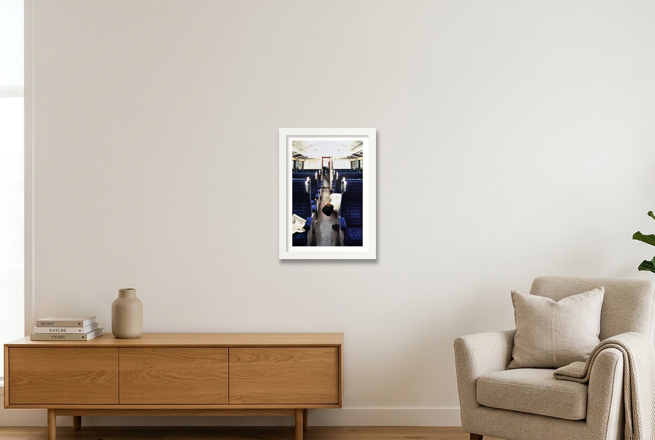 Brighton to London 7.30AM — A4 (21×30cm, 8×12") White Frame