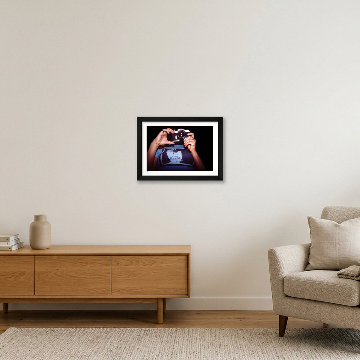 It's tough to be a girl — A4 (30×21cm, 12×8") Black Frame