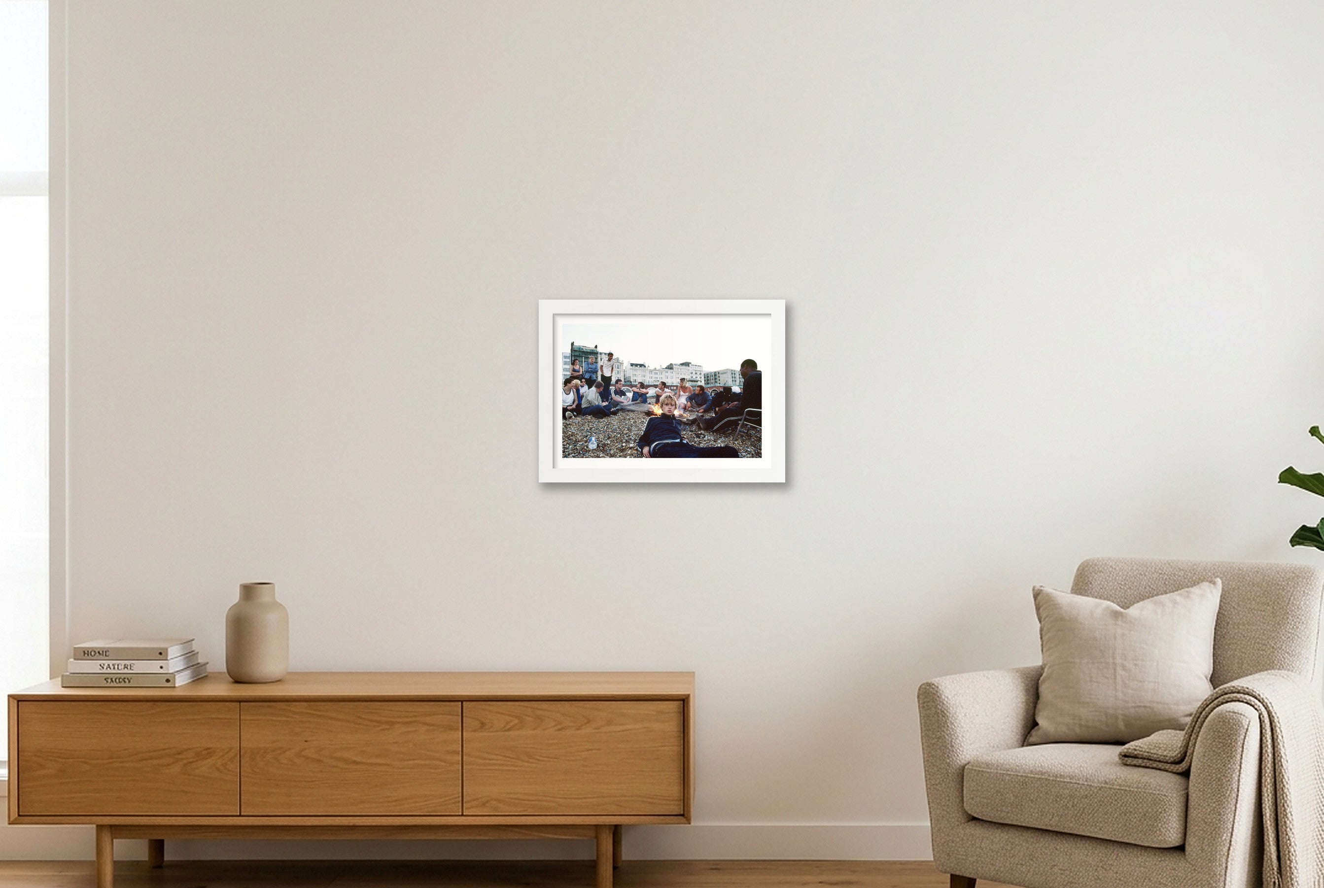 Brighton 5.30AM — A4 (30×21cm, 12×8") White Frame