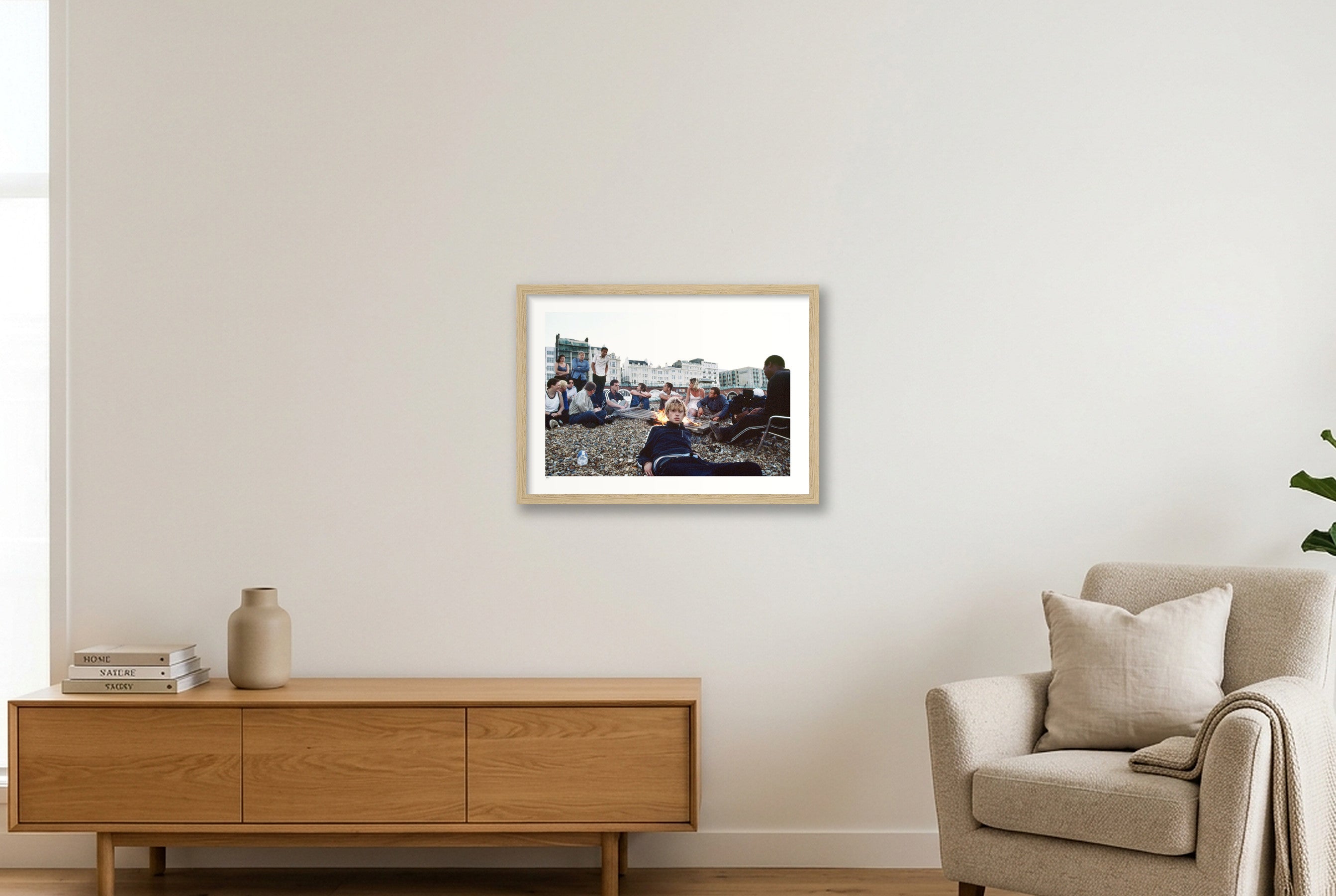 Brighton 5.30AM — A3 (42×30cm, 17×12") Oak Frame
