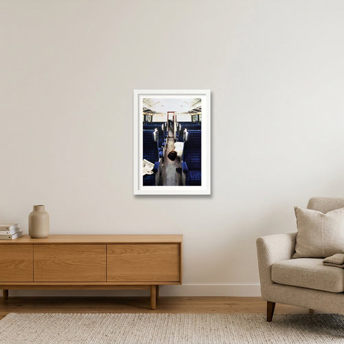 Brighton to London 7.30AM — A3 (30×42cm, 12×17") White Frame