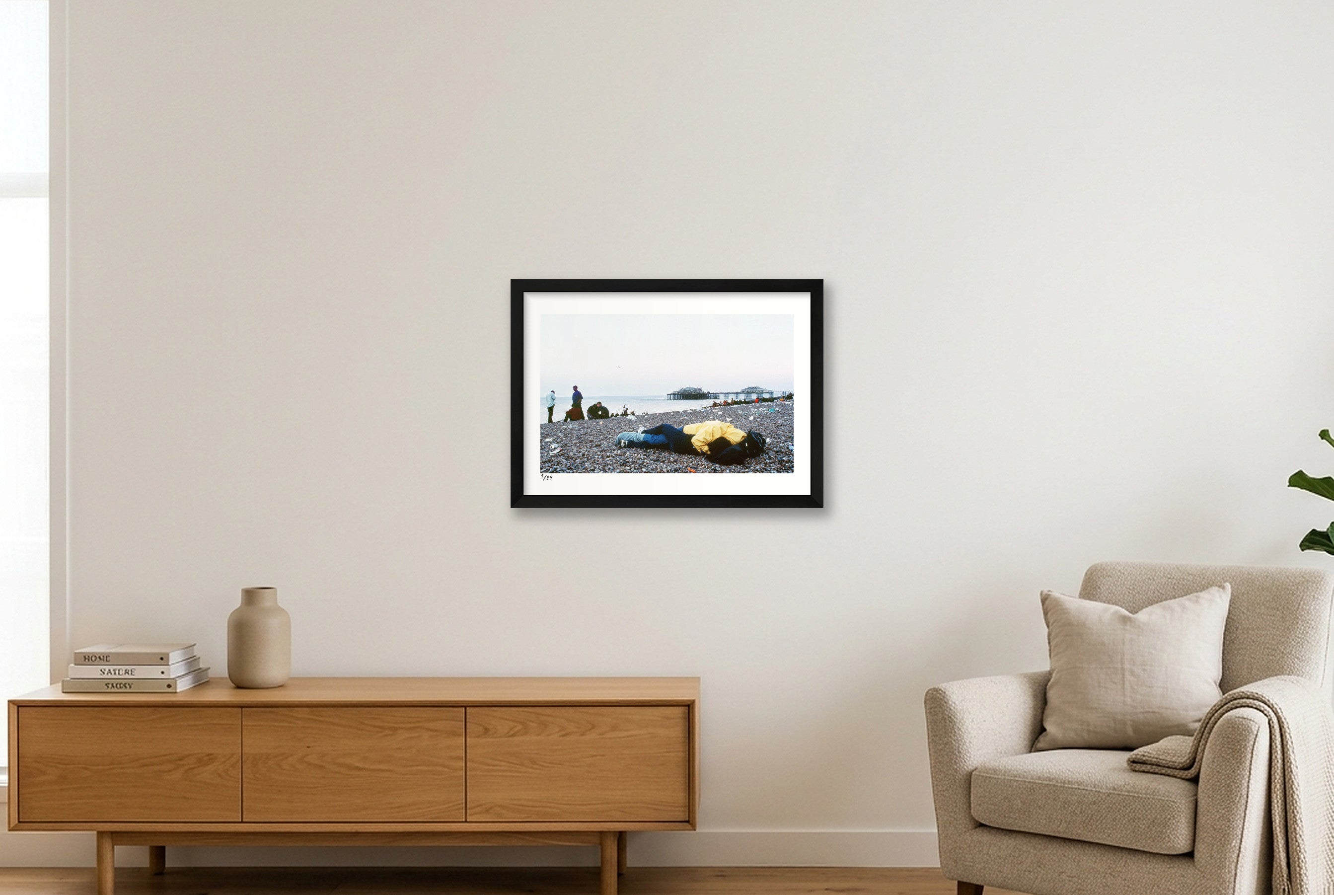 Brighton 5.48AM — A3 (42×30cm, 17×12") Black Frame