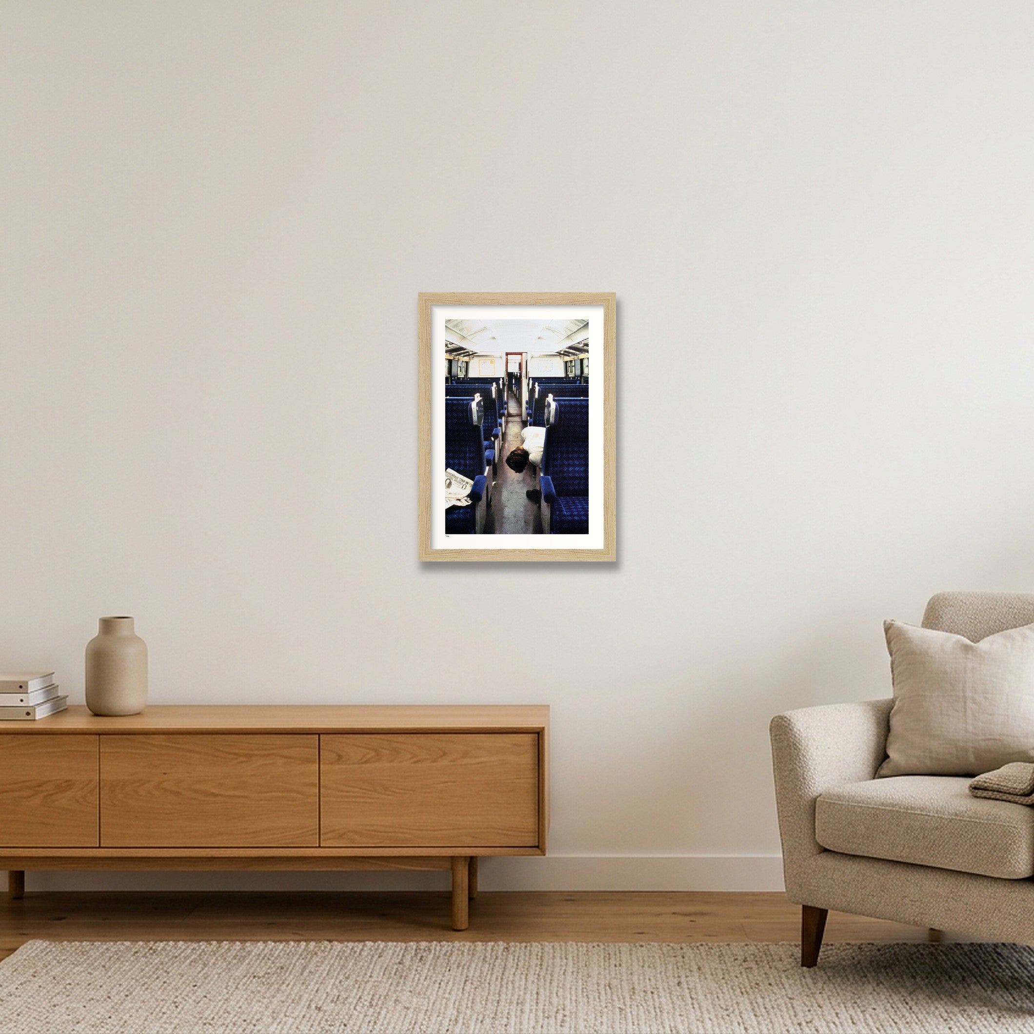 Brighton to London 7.30AM — A4 (21×30cm, 8×12") Oak Frame