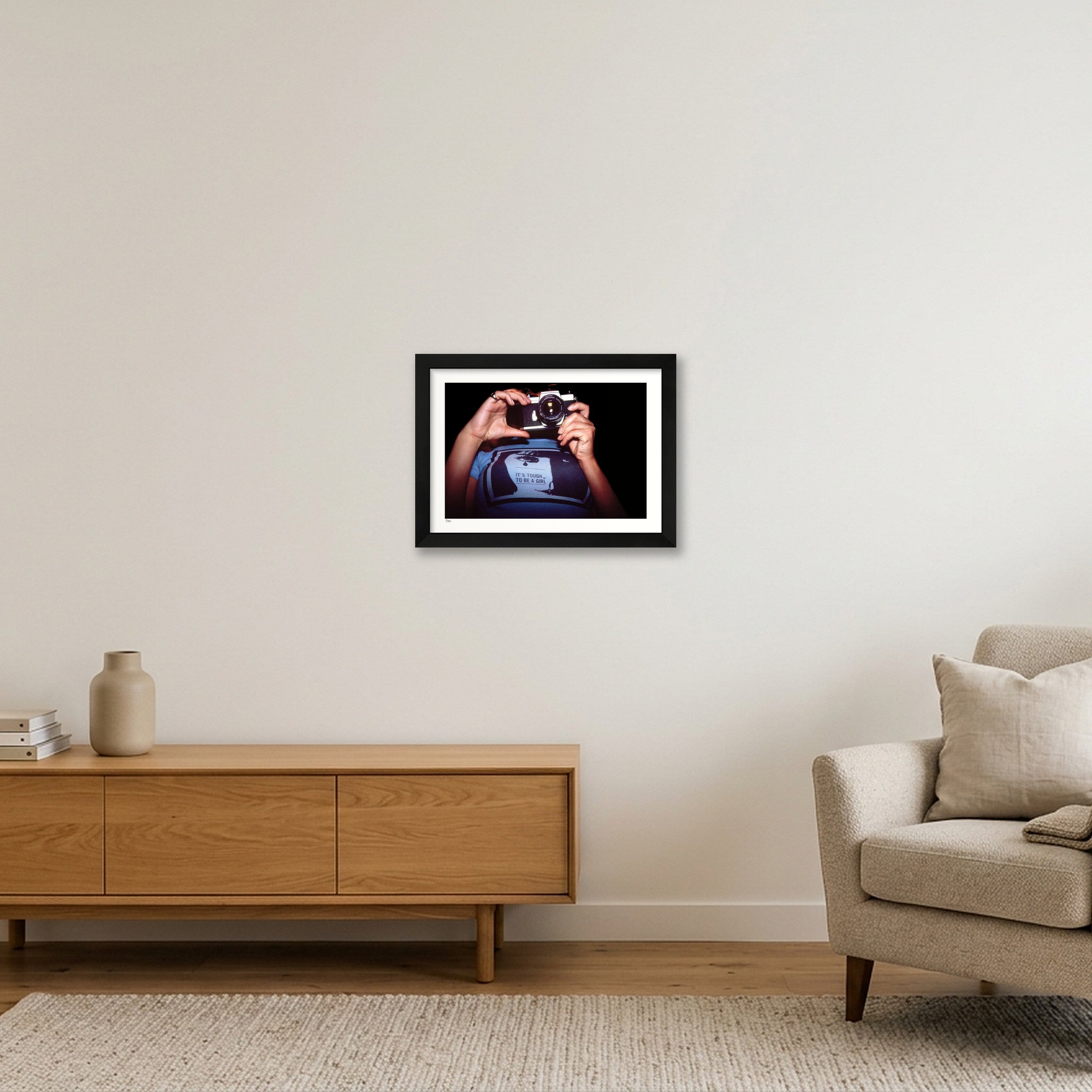 It's tough to be a girl — A4 (30×21cm, 12×8") Black Frame