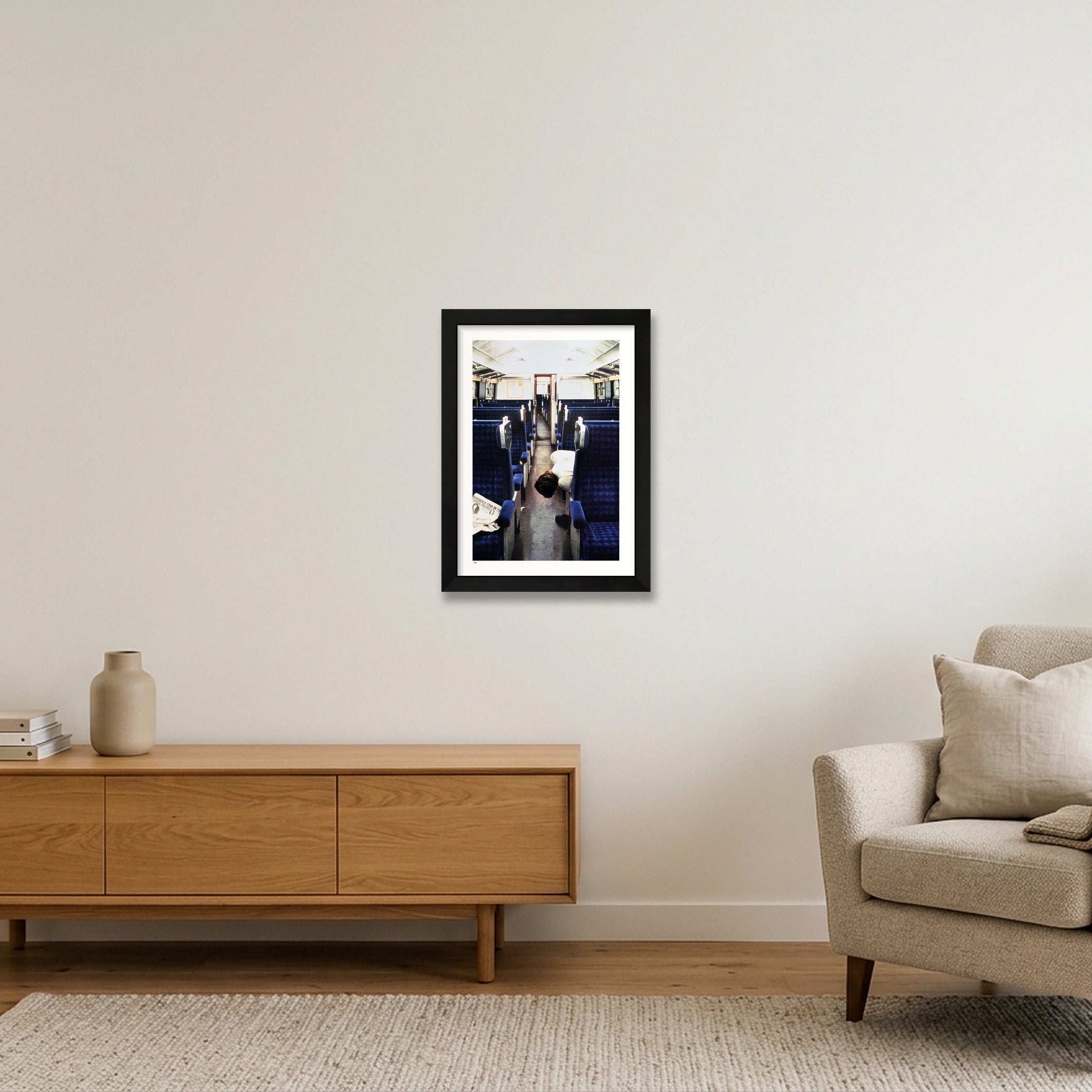 Brighton to London 7.30AM — A4 (21×30cm, 8×12") Black Frame
