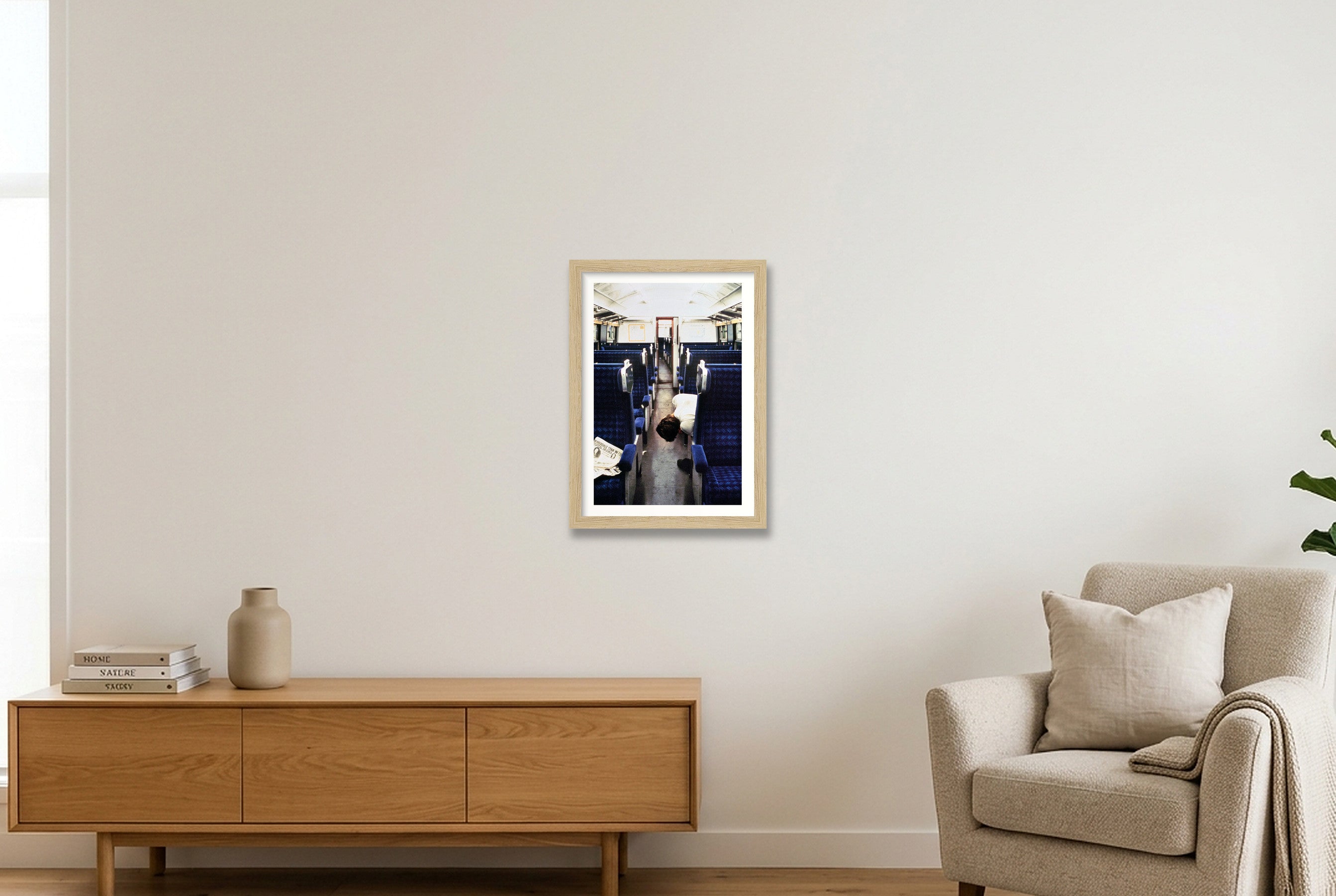 Brighton to London 7.30AM — A4 (21×30cm, 8×12") Oak Frame