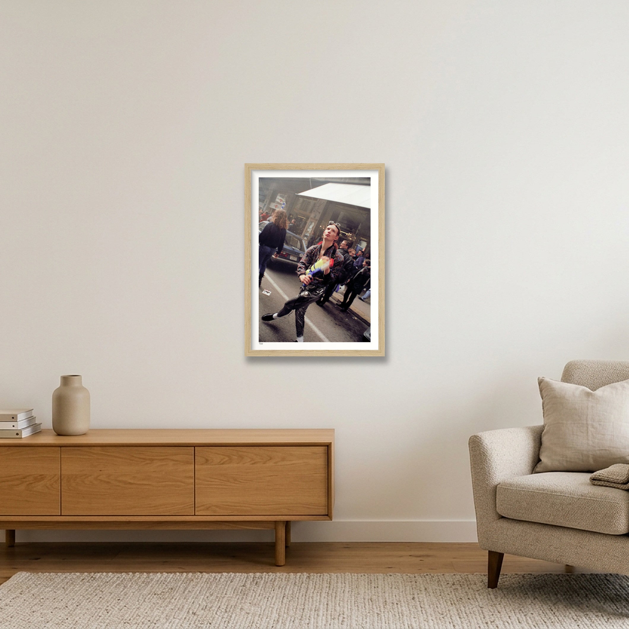 Streetparade 1992 #2 — A3 (30×42cm, 12×17") Oak Frame