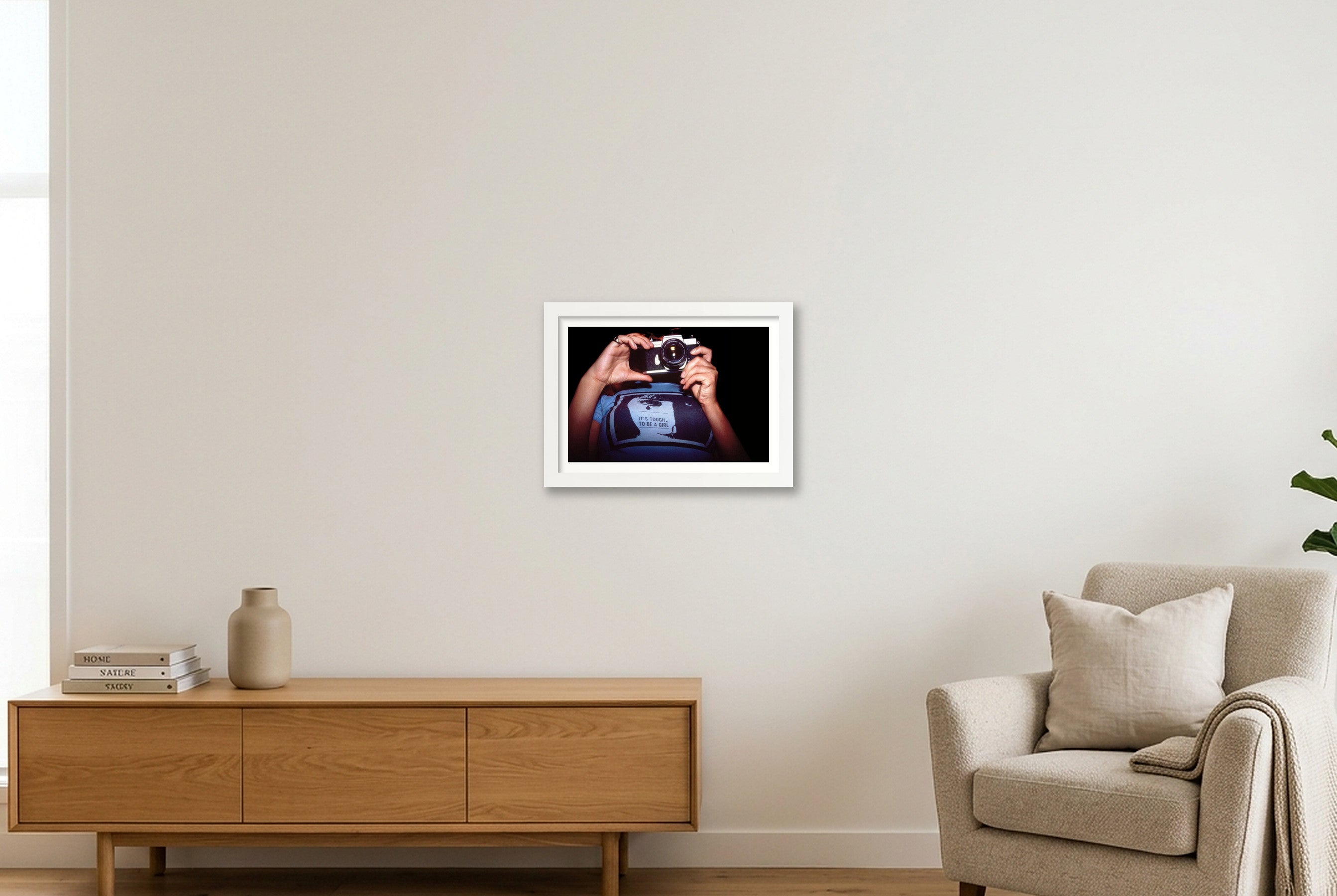 It's tough to be a girl — A4 (30×21cm, 12×8") White Frame