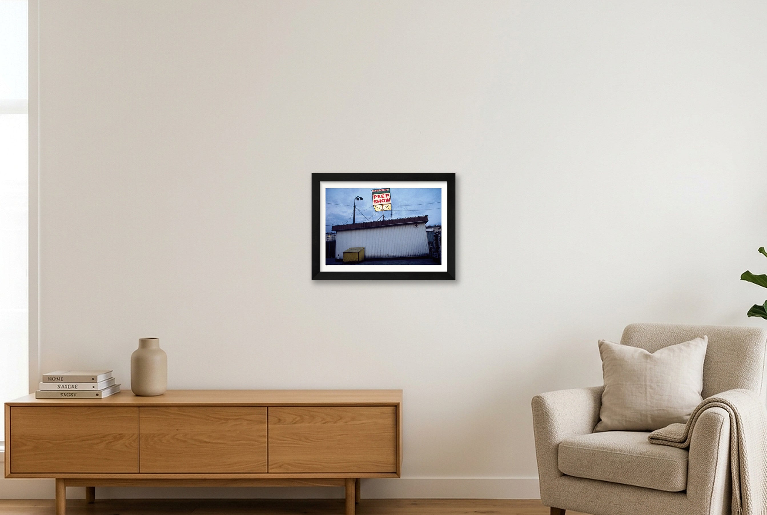 Peep show — A4 (30×21cm, 12×8") Black Frame