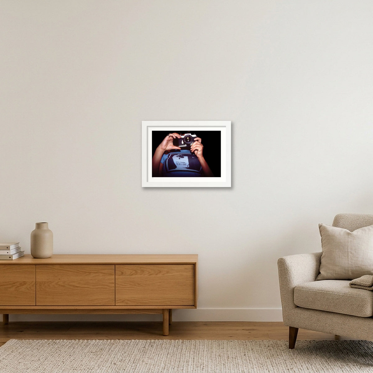 It's tough to be a girl — A4 (30×21cm, 12×8") White Frame
