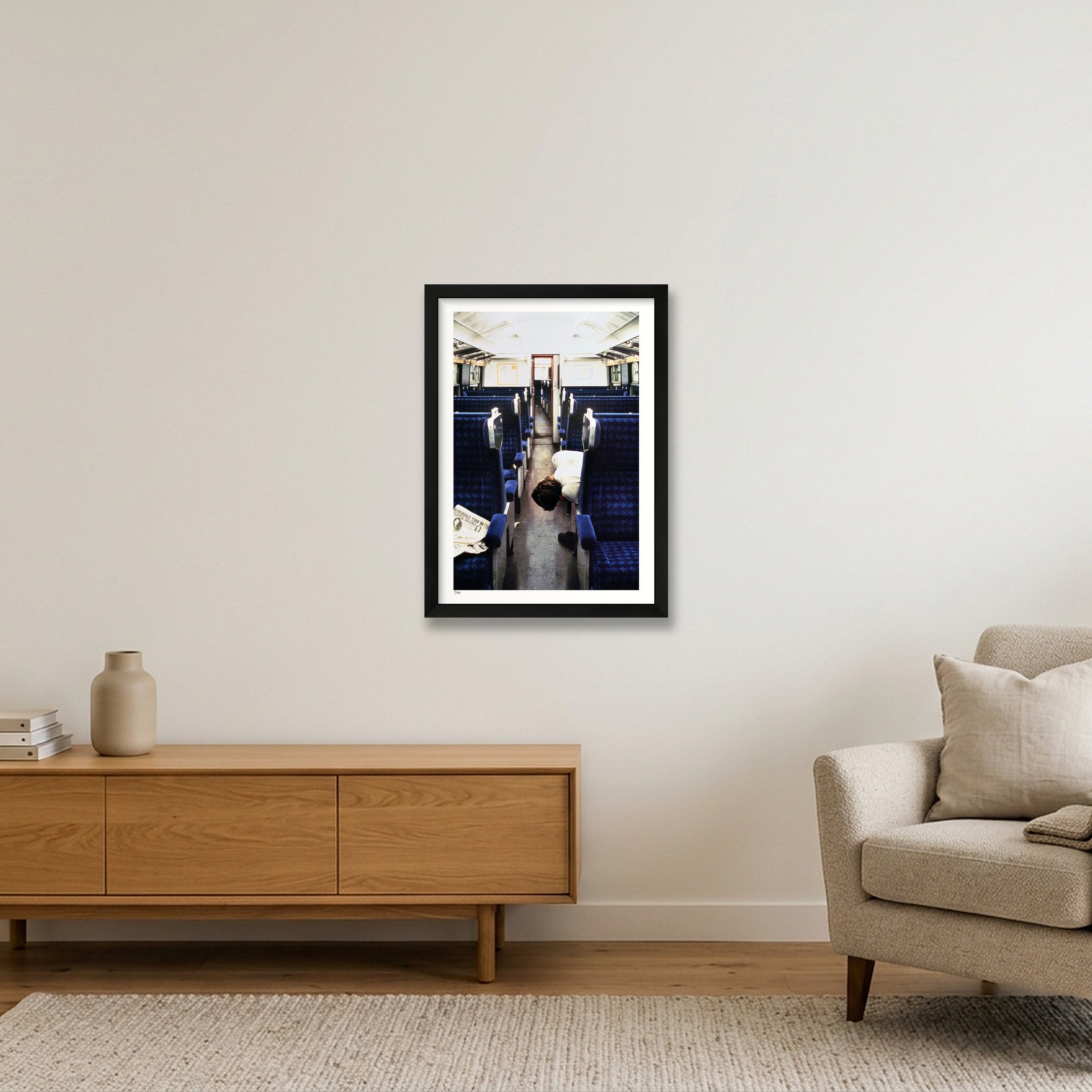 Brighton to London 7.30AM limited edition — A3 (30×42cm, 12×17") Black Frame