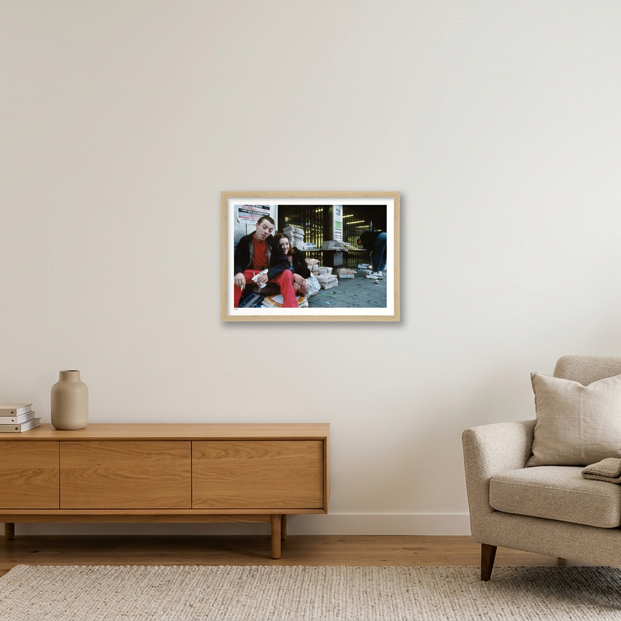 Brixton 6.30AM — A3 (42×30cm, 17×12") Oak Frame
