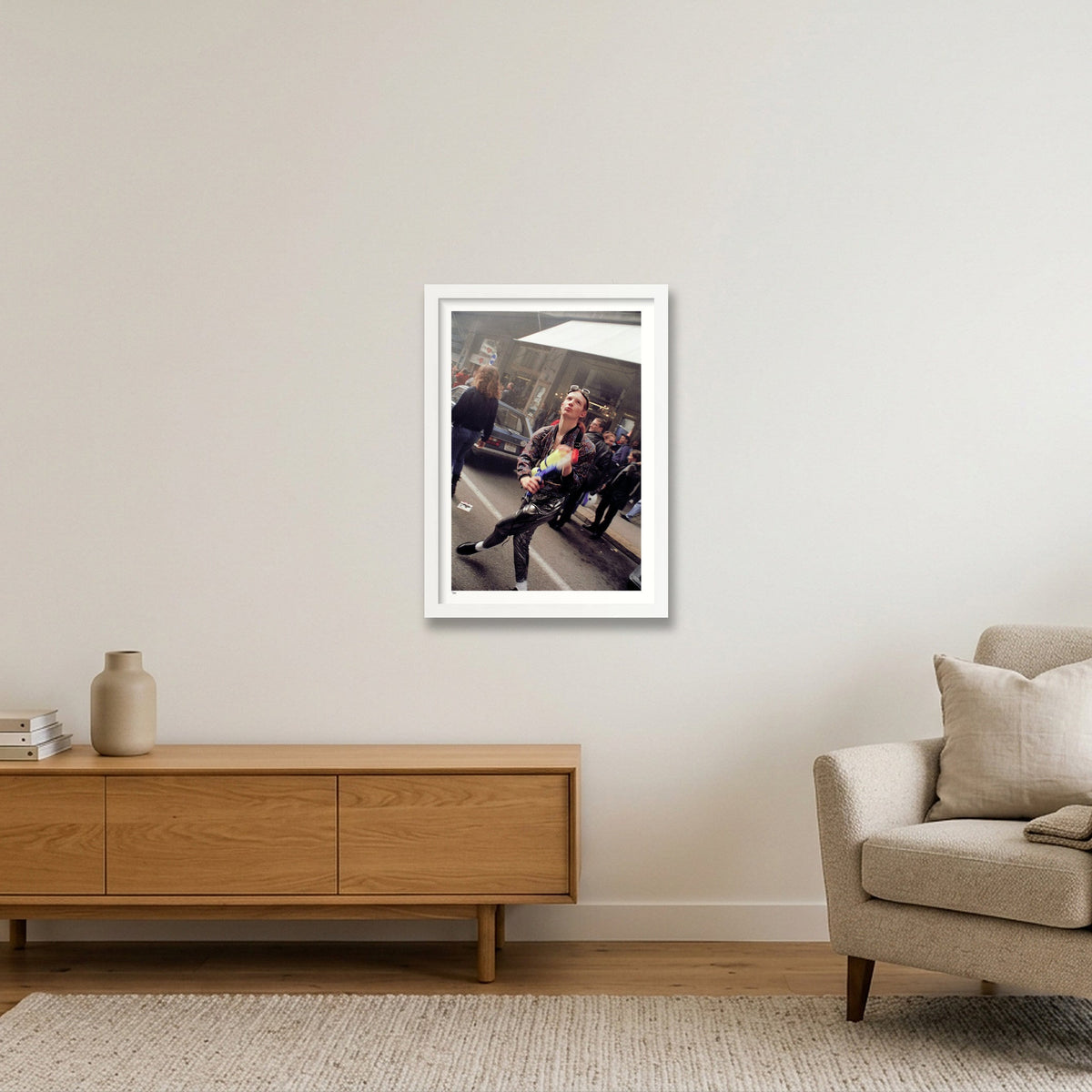 Streetparade 1992 #2 — A3 (30×42cm, 12×17") White Frame