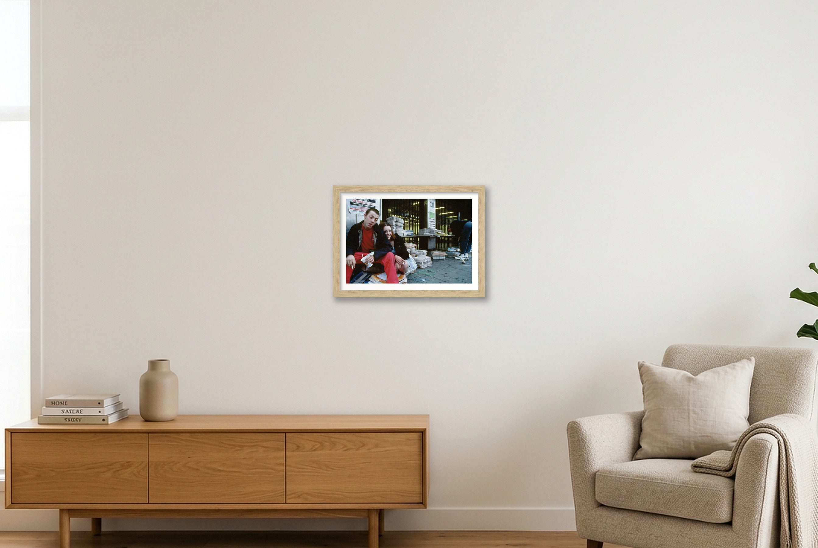 Brixton 6.30AM — A4 (30×21cm, 12×8") Oak Frame