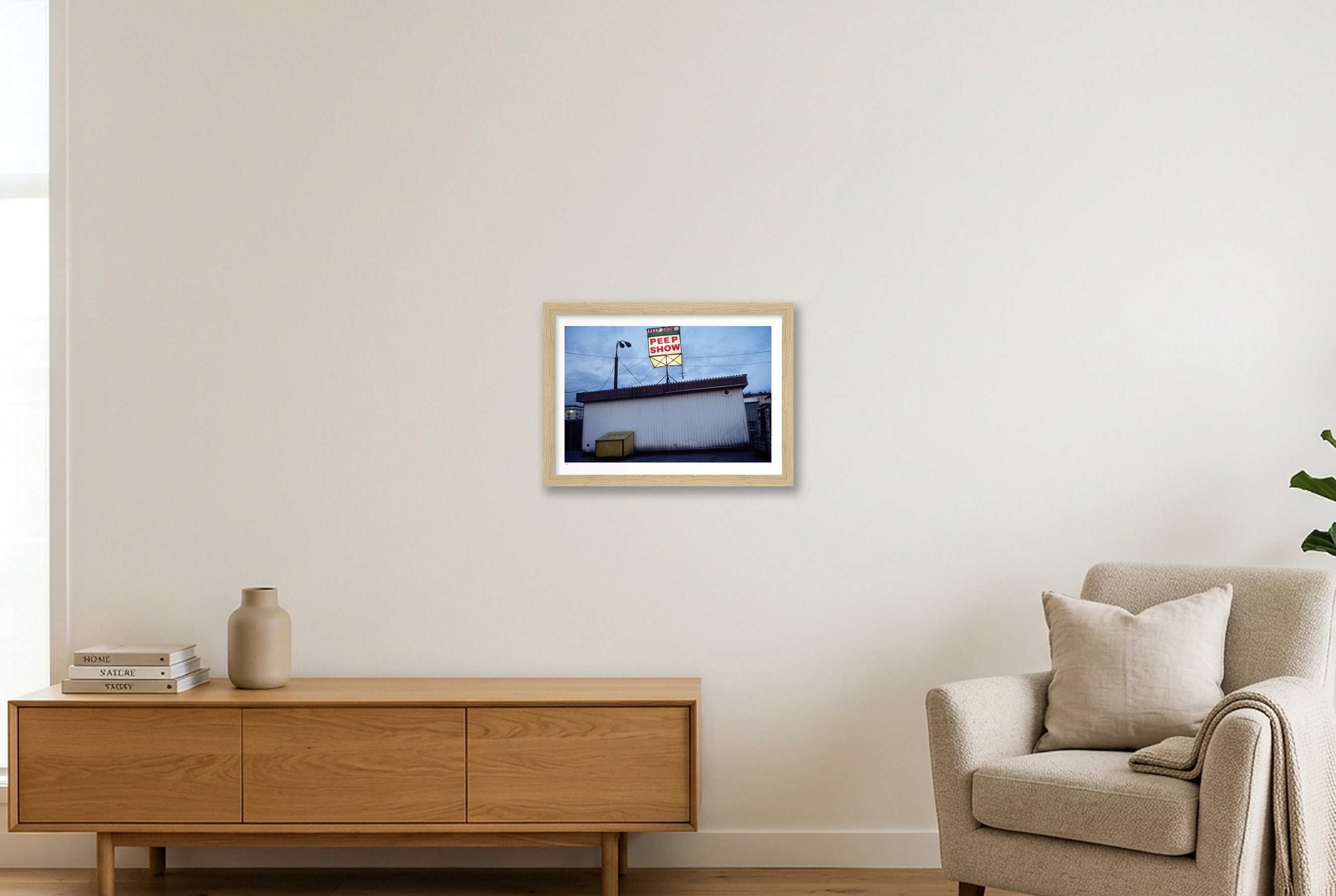 Peep show — A4 (30×21cm, 12×8") Oak Frame