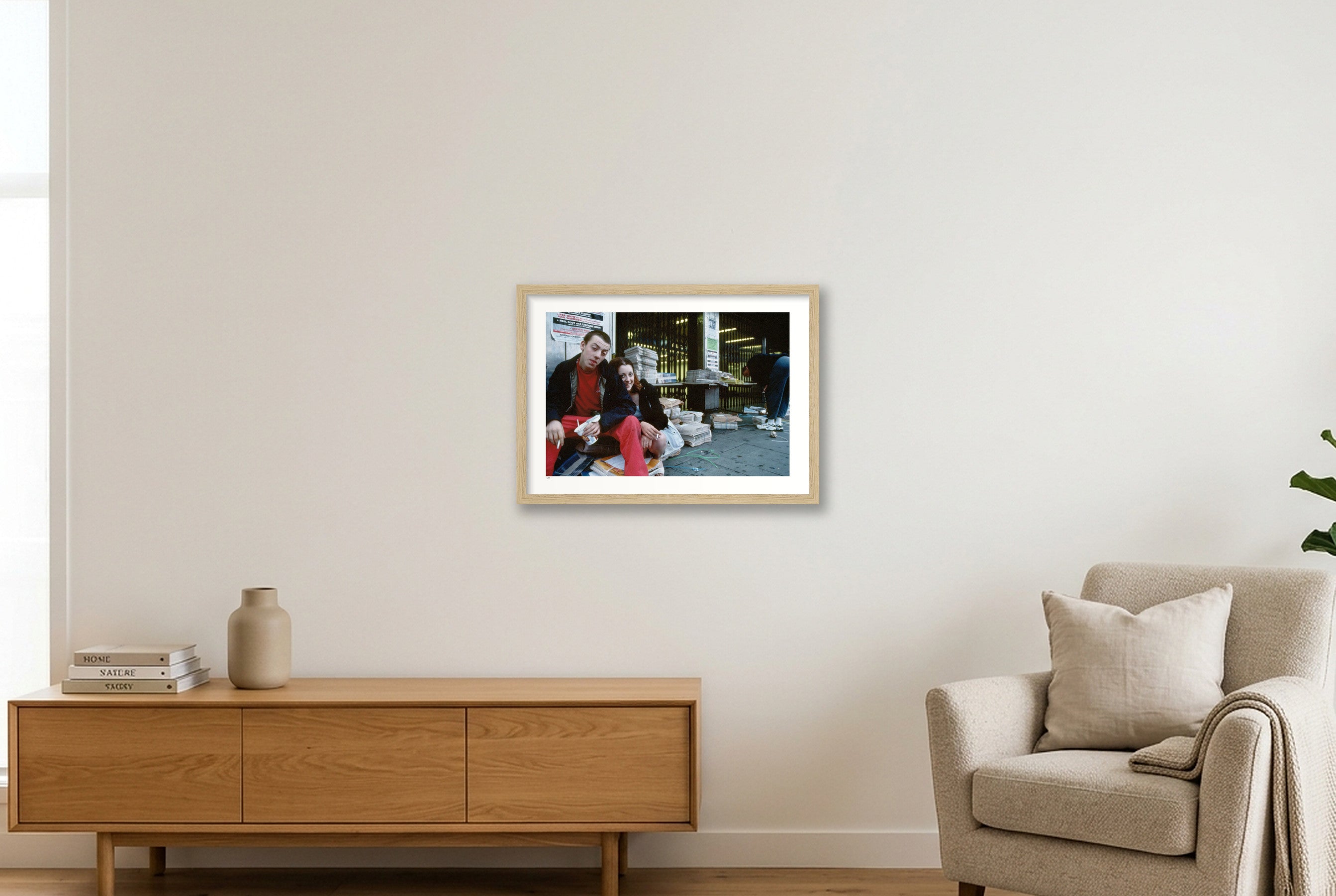 Brixton 6.30AM — A3 (42×30cm, 17×12") Oak Frame