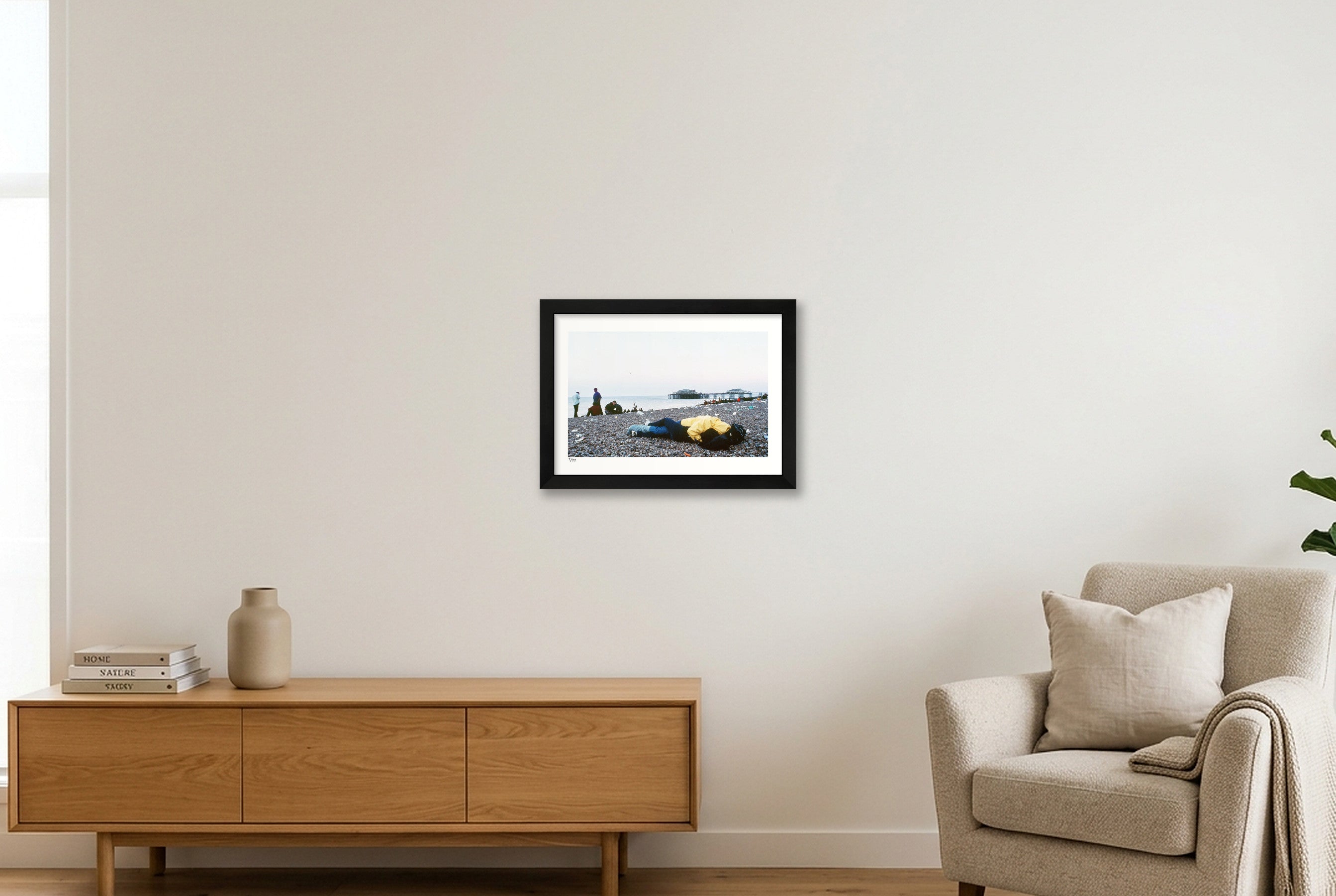 Brighton 5.48AM — A4 (30×21cm, 12×8") Black Frame