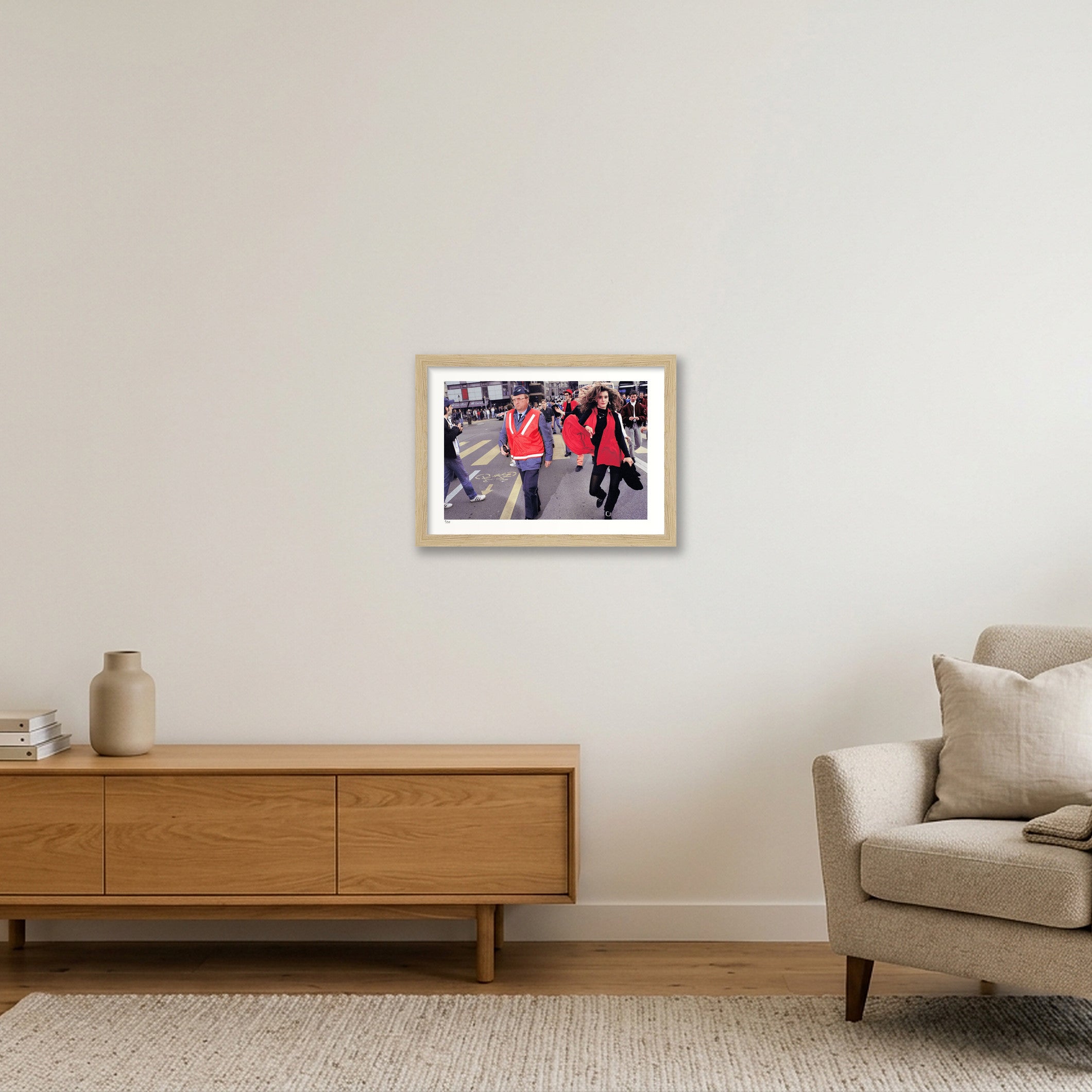 Street Parade 1992 #1 — A4 (30×21cm, 12×8") Oak Frame