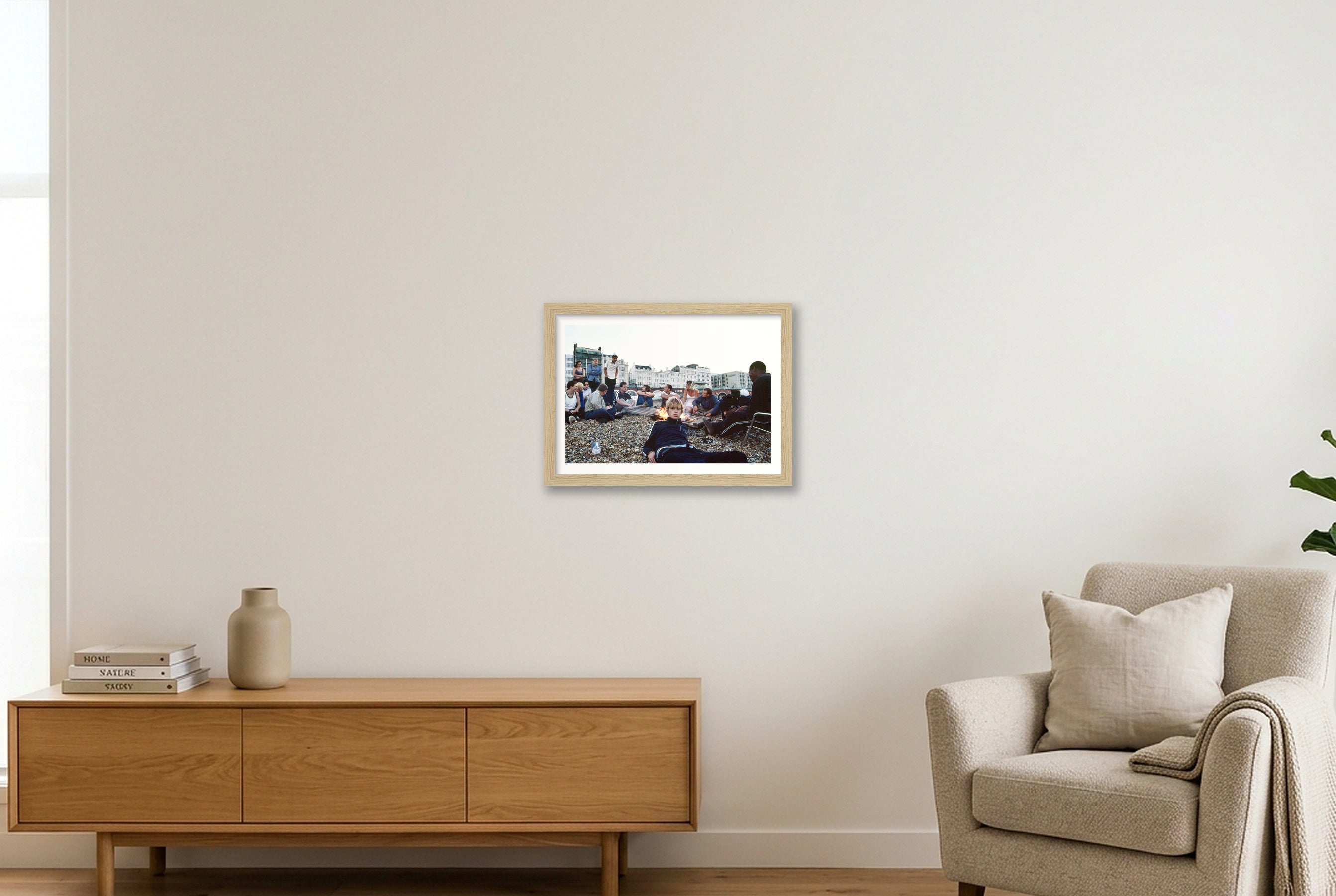Brighton 5.30AM — A4 (30×21cm, 12×8") Oak Frame