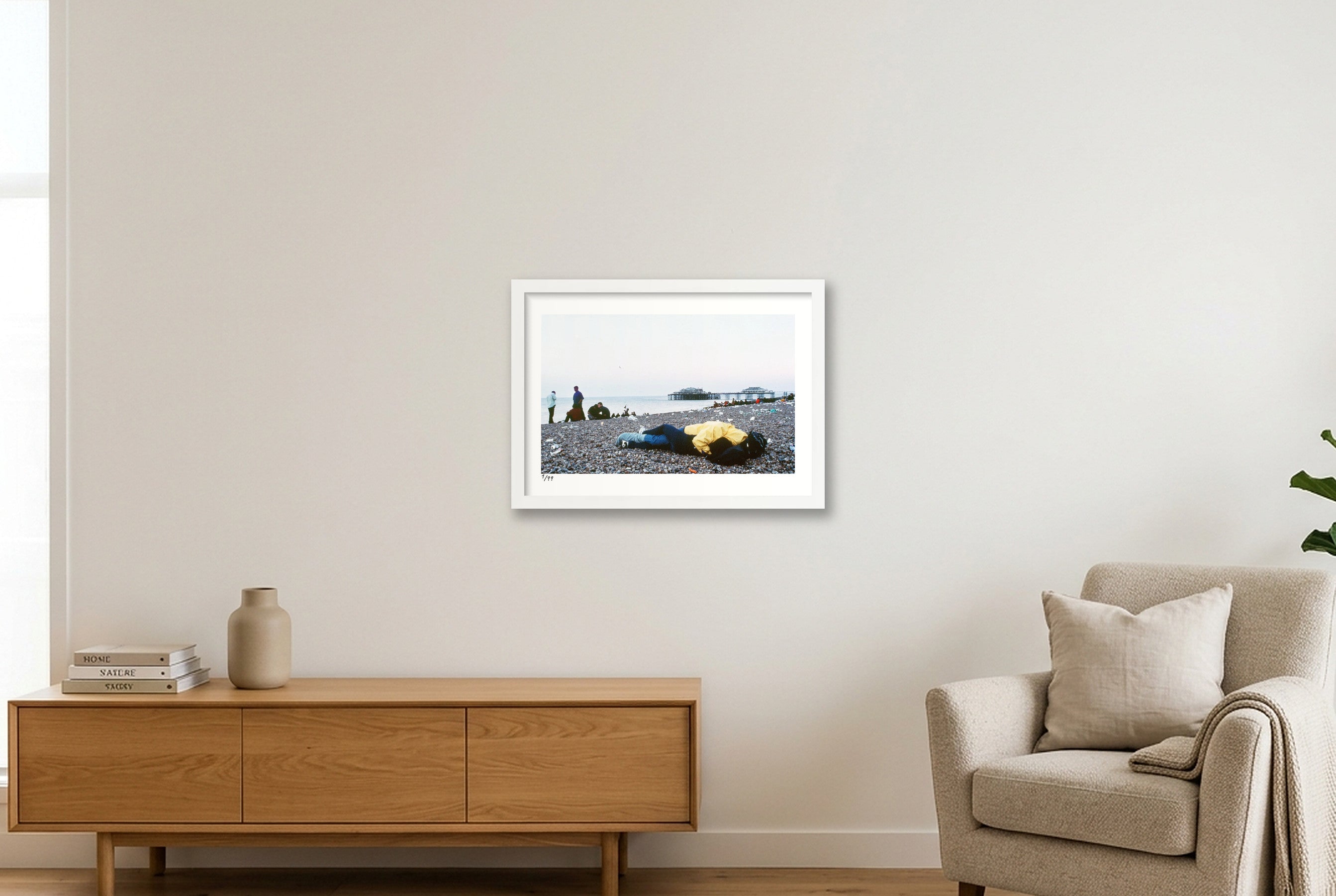 Brighton 5.48AM — A3 (42×30cm, 17×12") White Frame